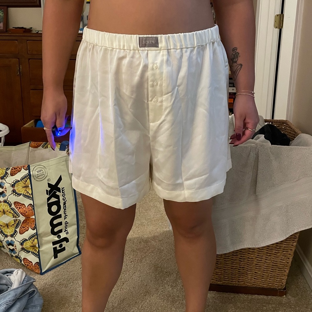 J crew satin boxer shorts NWT